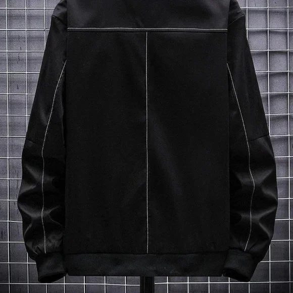 Black Mens Bomber Jacket - Picture 4 of 8